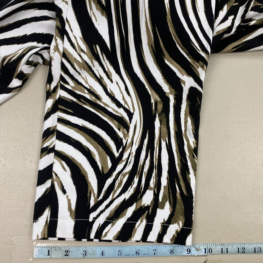 Joseph Ribkoff Culotte Pants Womens 6 Animal Print Neutral Pull On Crop 27"L NEW - Picture 7 of 13